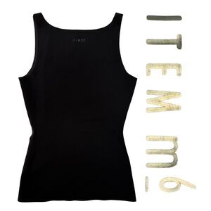 ITEM m6 Black Sleek Tank Top  Size Small
